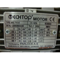 El-motor 0,25kw  71-4 B5 400V, FL 71 B5 1400 o/min
