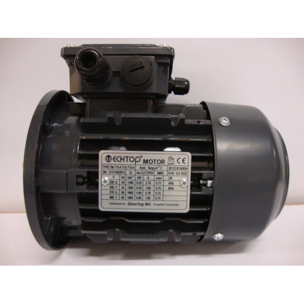 El-motor 0,55kw  71-4 B5 400V, FL 71 B5 1400 o/min
