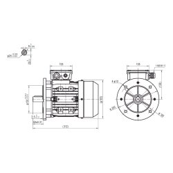 El-motor 0,75kw  80-6 B5 400V, FL 80 B5 900 o/min