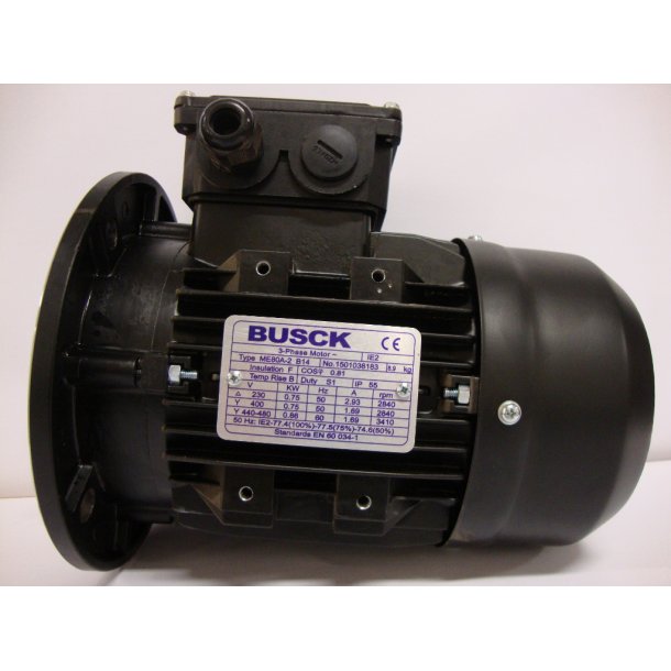 El-motor 0,75kw  80-2 B14 400V, FL 80 B14 2800 o/min