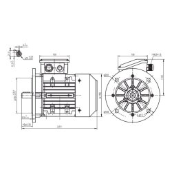 El-motor 1,1kw  80-4 B5 400V, FL 80 B5 1400 o/min