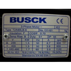El-motor 1,5kw  90-6 B14 400V, FL 90 B14 900 o/min