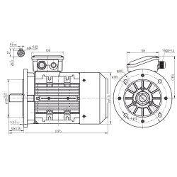El-motor 1,5kw  90-6 B5 400V, FL 90 B5 900 o/min