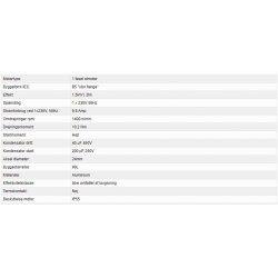 El-motor 1,50kw  90-4 B5 230V+, FL 90 B5 1400 o/min