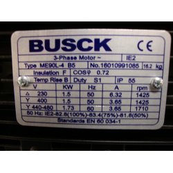 El-motor 1,5kw  90-4 B5 400V, FL 90 B5 1400 o/min