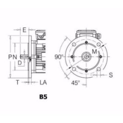 El-motor 2,2kW 90-4 B5 400V, FL 90 B5 1400 o/min