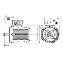 El-motor 3,0kW 90-2 B14 400V, FL 90 B14 2800 o/min