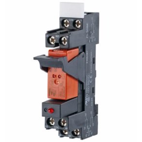 Minirel� 24VAC m/ 2 pol. kontakt,