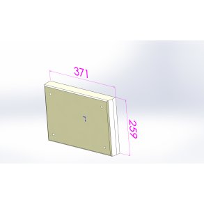 Isoleringsplade �verste d�r TUX 10-30, 259x371x50 mm