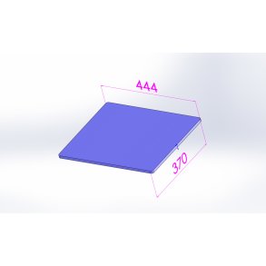 D�kplade over br�nder TUX 20-30, 444x370x12 mm