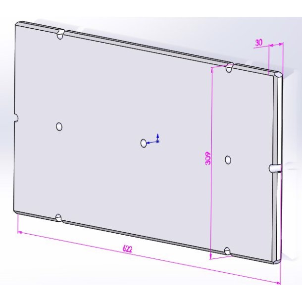 TUX 50-75 Isoleringsplade Toprensel�ge, 309x622x30 mm, bageste