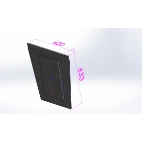 TUX 75 D�kplade over br�nder, 620x633x12 mm