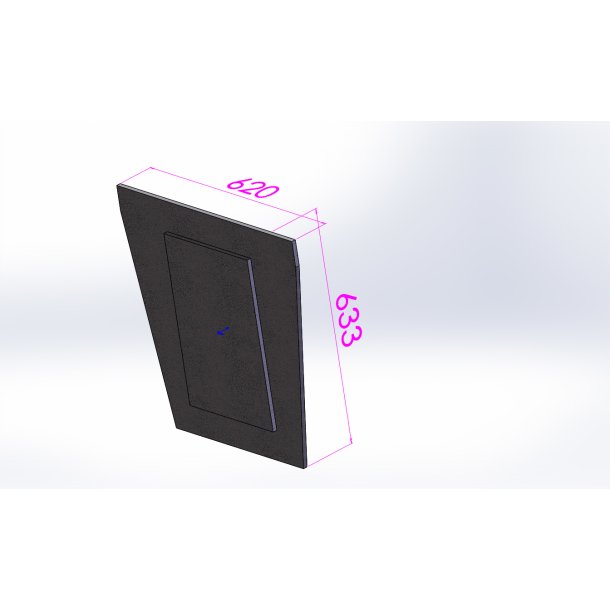 TUX 75 D�kplade over br�nder, 620x633x12 mm