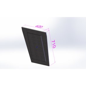 D�kplade over br�nder TUX100-125, 620x710x24 mm