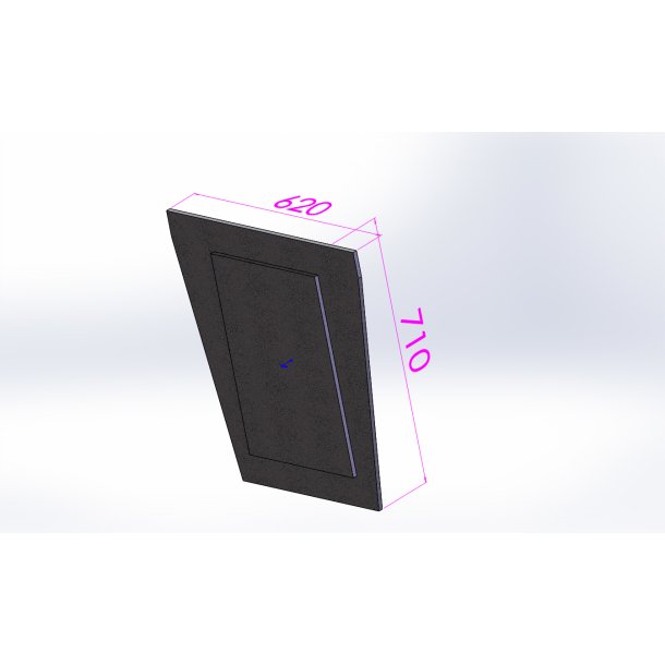 D�kplade over br�nder TUX100-125, 620x710x24 mm