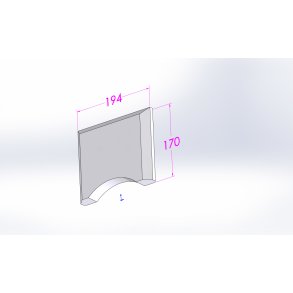 775-75, R�gafgang, isolering, 170x194x30 mm