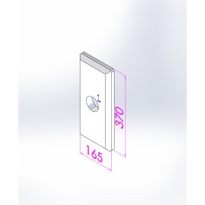 775-75, D�ksel m iltsonde, isolering, 165x370x30 mm, for 775
