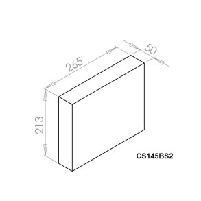 Sidesten for 145 - 190XL 265mm, Ildfast Beton 213 x 265 x 50