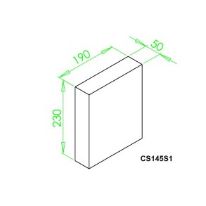 Sidesten for 145 - 190XL, 230 x190 x 50 For Flade topsten