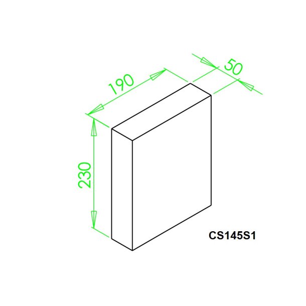 Sidesten for 145 - 190XL, 230 x190 x 50 For Flade topsten