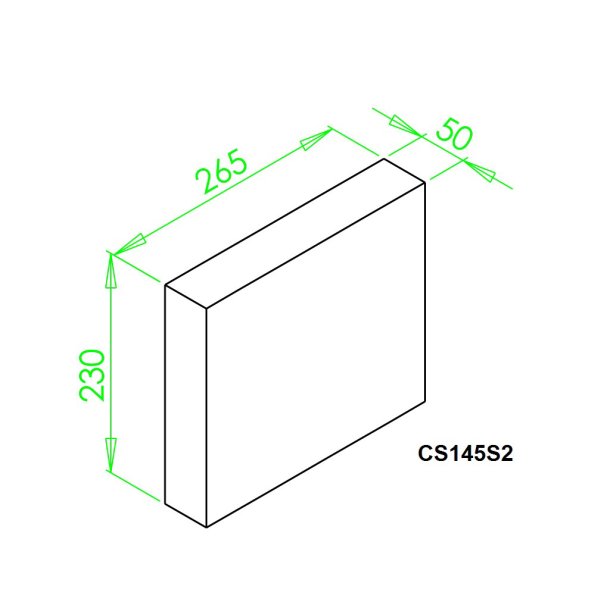 Sidesten for 145 - 190XL, 230 x 265 x 50 For Flade topsten