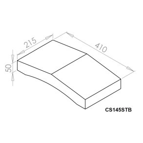 Topsten/loftsten CS 145-190XL Buet, Ildfaste sten 410 x 215 Buet