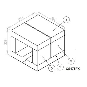 Betonsten komplet for 175-13FX,