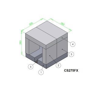 Betonsten komplet for 275-18 FX,