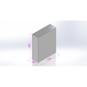 Sidesten for 275, standard, Ildfast Beton 183 x 150 x 50 HxBxT