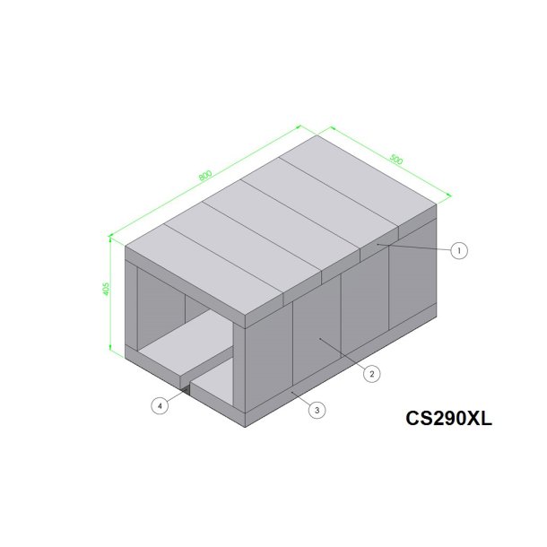 Betonsten komplet for 240-360XL,