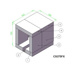 Betonsten komplet for 375-35 FX,