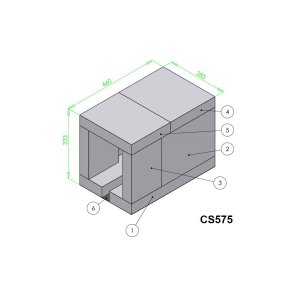 Betonsten komplet for 575-50,