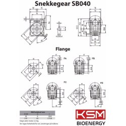 Gear NMRV50  50:1 FL 71B14,