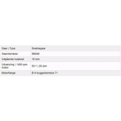 Gear NMRV50  50:1 FL 71B14,