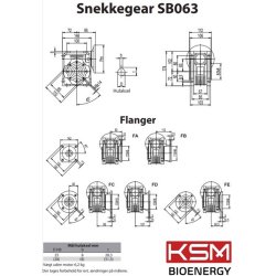 Gear NMRV63  50:1 FL 80B14,