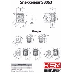 Gear DMRV63/HW30  5,45*50:1 FL 71B14, Med intregeret mellemgear