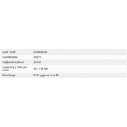 Gear DMRV90 40:1 FL 90B14,