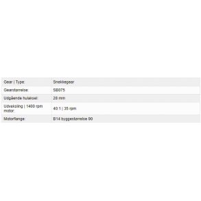 Gear DMRV90 40:1 FL 90B14,