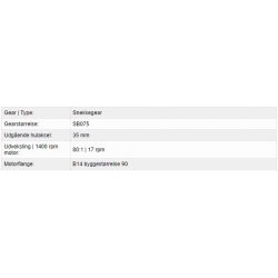 Gear DMRV90 80:1 FL 90B14, Standard KSM