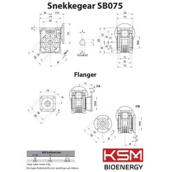 Gear DMRV90 80:1 FL 90B14, Standard KSM