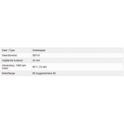 Gear NMRV110 60:1 FL 90B5,