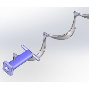 R�gr�rsrenser spiral 750-1000XXL, med 4-kant kobling, L = 3050mm