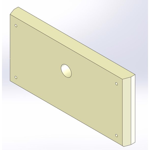 TUX 50->125 Isoleringsplade nederste d�r, 280x559x50 mm, nederste del