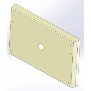 TUX 50->125 Isoleringsplade nederste d�r, 348x537x50 mm, inderste del