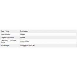 Gear KM1103 80:1 FL 90B5,