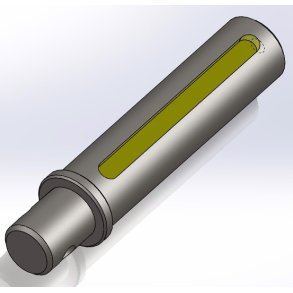 Aksel for pillesnegl p� 090 gear, Bruges til F-Auto med pilleindsats