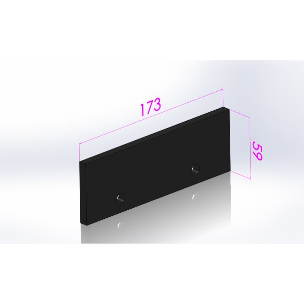 Gummiplader  for 160 cellesluse, 173 x 59 x 8mm