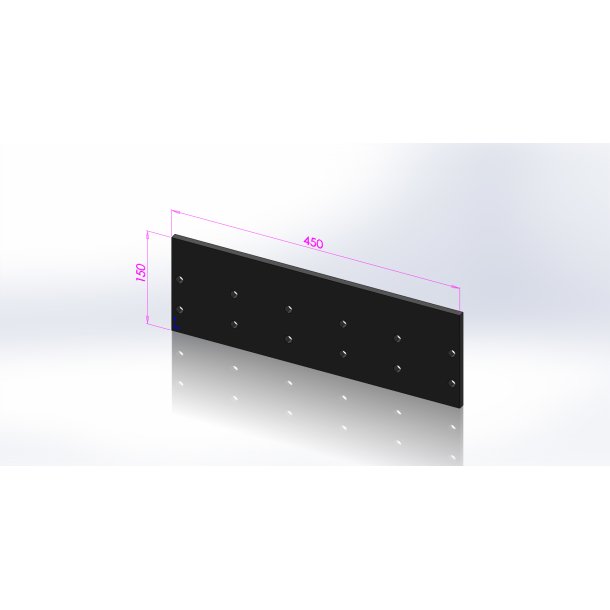Gummiplader  for 300 cellesluse GL.Model, 150 x 450 x 10mm
