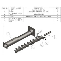 Indsatsr�r m/snegl 400 L,