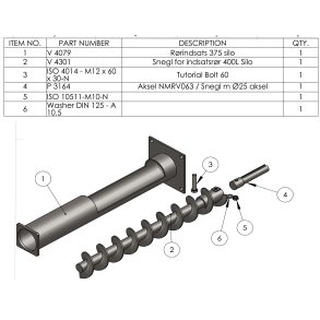 Indsatsr�r m/snegl 400 L,